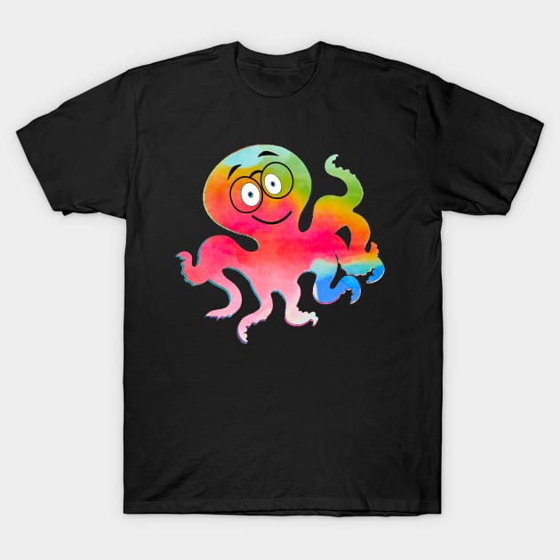 Happy Octopus T-Shirt by Never Dull